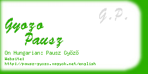 gyozo pausz business card